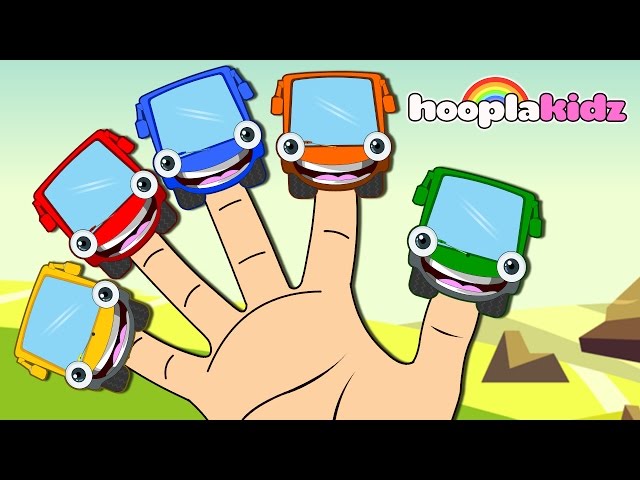 Wheels on the Bus Finger Family | Kids Songs  And More | HooplaKidz