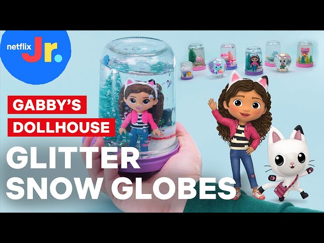 DIY Glitter Snow Globes with Gabby's Dollhouse! ❄️ | Netflix Jr