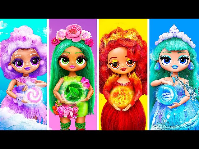 Four Princesses of the Elements! 34 DIYs for LOL OMG