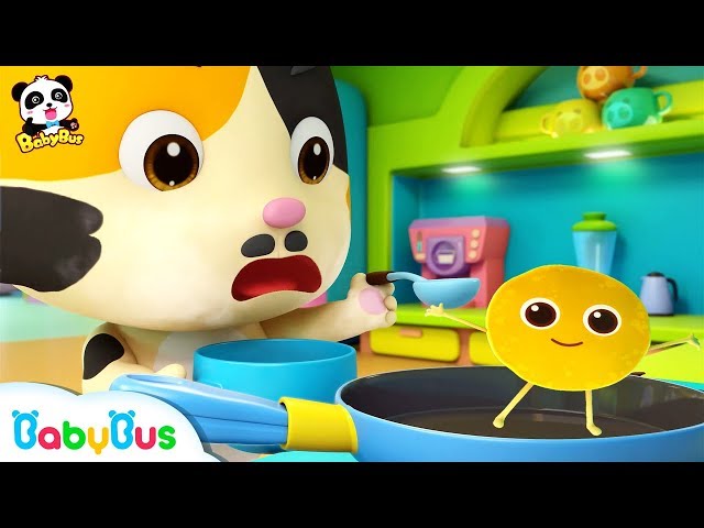 Daddy Cat Makes Pancakes for Baby Kitten | Ice Cream, Candy Song , Learn Colors | Kids Song |BabyBus