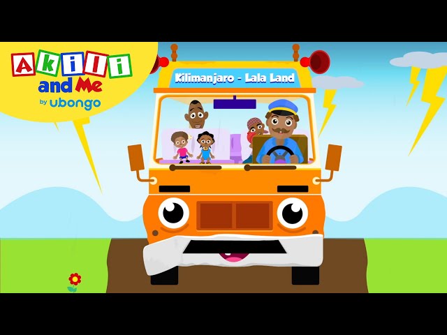 The Wheels on the Bus GO....! | Nursery Rhymes from Akili and Me | Learning videos for kids