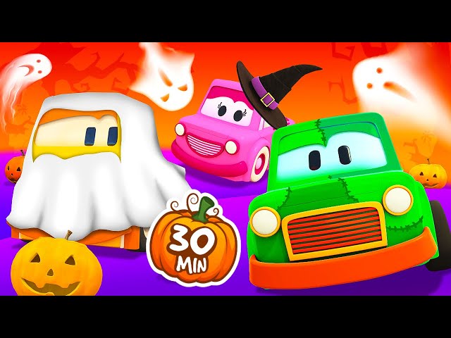 Happy Halloween for kids & kids' animation. Kids' videos. Cars & Halloween cartoon compilation.