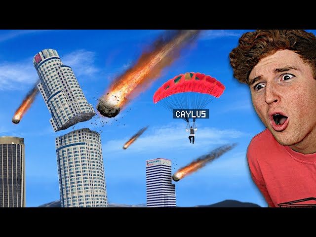 The BIGGEST Meteor Shower HIT ME In GTA 5.. (Destruction Mod)