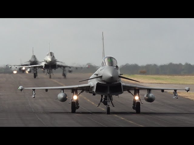 Six Italian Typhoons launch together ✈️ 🇮🇹
