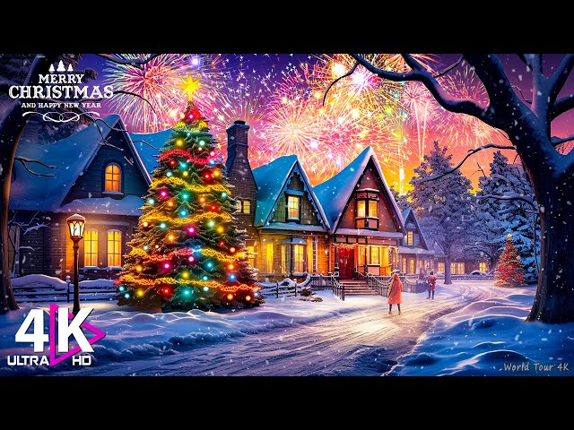 24/7 Christmas Ambience, Christmas Instrumental Relaxing Music (4K Video Live)