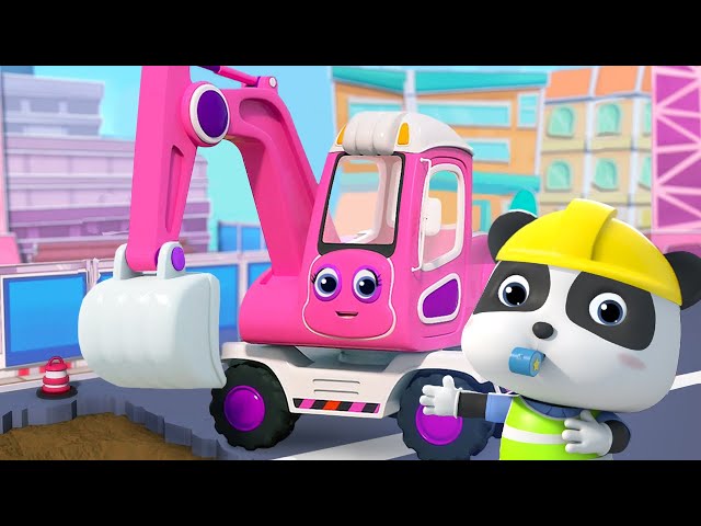 Excavator Song | Construction Trucks | Learning Vehicles | Nursery Rhymes | Kids Songs | BabyBus