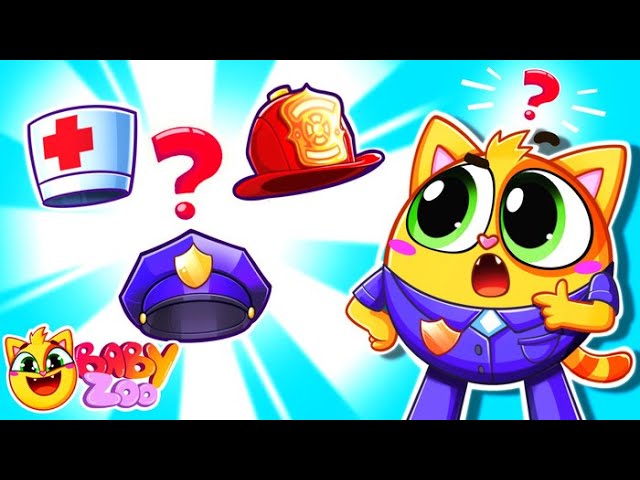 Whose Hat is This? ⛑🚔 | Funny Kids Songs 😻🐨🐰🦁 And Nursery Rhymes by Baby Zoo