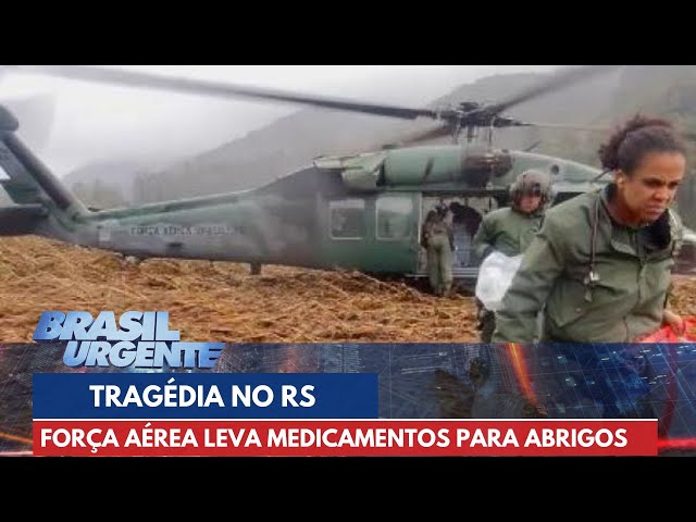 Tragédia no RS: Helicópteros carregam medicamentos pelo estado | Brasil Urgente