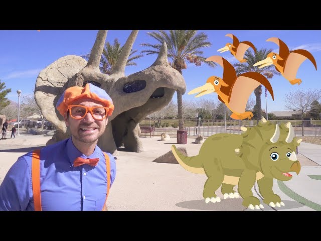 Blippi Dinosaur Surprise Egg Hunt | Dinosaurs for Kids