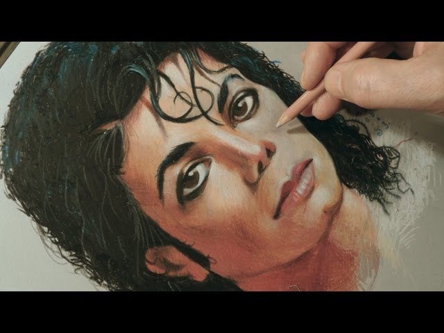 Drawing Michael Jackson the King of Pop ♕ Jackson Portrait - Time Lapse