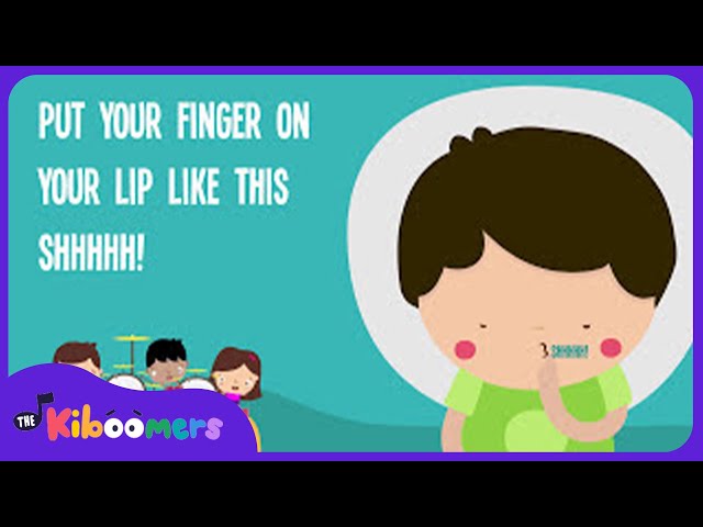 Put Your Finger on Your Lips Lyric Video - The Kiboomers Preschool Songs & Nursery Rhymes