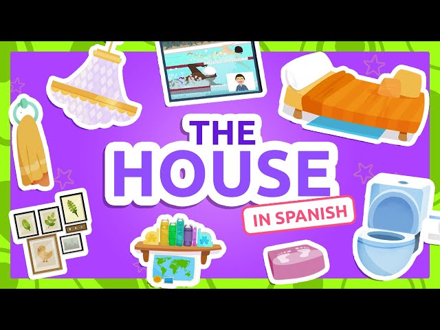 THE HOUSE for Kids in Spanish 🏠 Bilingual Spanish Vocab for Kids 🛏️🛁🛋️ Compilation