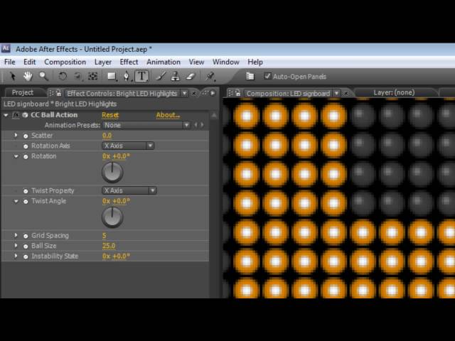 After Effects Tutorial - LED signboard