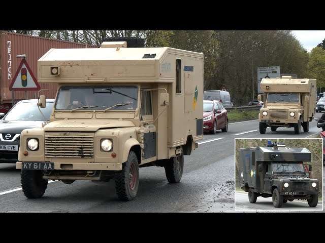 Battlefield ambulances and British Army trucks during Exercise Steadfast Defender 🚑 🪖
