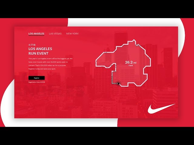 Nike Just Run (Redesign) - Web Design Speed Art