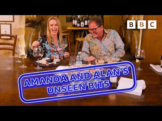 Amanda and Alan's HILARIOUS unseen bits 🤣 | Amanda and Alan's Italian Job