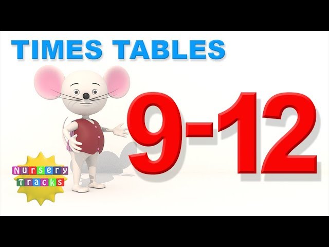 Learn your times tables | Multiplication tables 9-12 | New in 3D | NurseryTracks