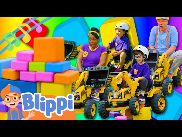 Nonstop Blippi and Meekah Excavator Game Show Song 15 Min Loop | Educational Vehicle Songs for Kids