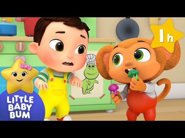 Eat Like a Dinosaur! Baby Max Yummy Time! ⭐ LittleBabyBum Nursery Rhymes - One Hour Baby Songs Mix