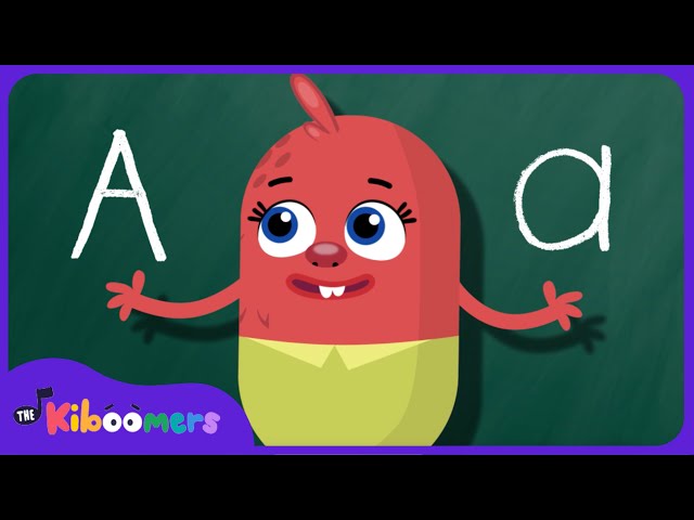 Letter A Song - THE KIBOOMERS Preschool Phonics Sounds - Uppercase & Lowercase Letters