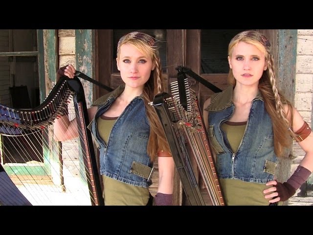 The WALKING DEAD Theme (Harp Twins) Electric Harp