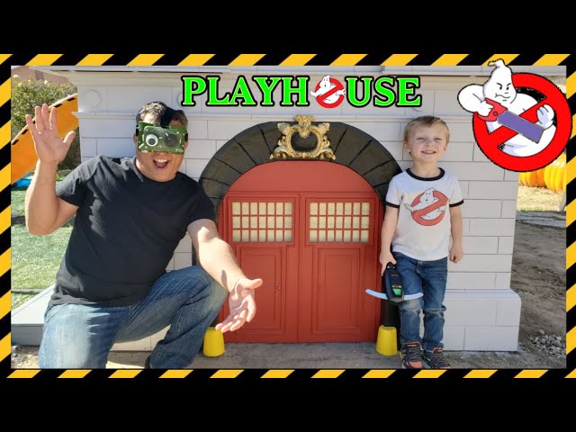 Making a real Ghostbusters Firehouse Toy Playset! - Bricks & Ecto-1 Garage (Pt.12)