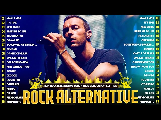 Best alternative rock 90's 2000's ⚡⚡ Coldplay, Nickelback, RHCP, Paramore, Linkin Park, Evanescence