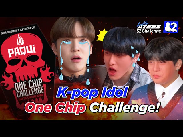 ATEEZ Tries the One Chip Challenge I 82Challenge EP.7