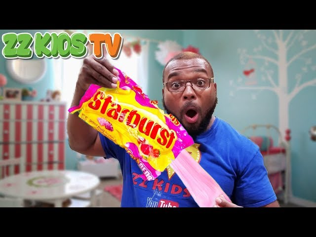 DAD TURN ZZ KID STARBURSTS INTO SLIME!! VLOGSKIT