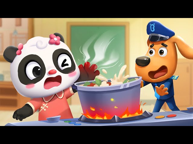 Dangerous Kitchen | Home Safety Cartoon | Police Cartoon | Sheriff Labrador | Kids Cartoon | BabyBus