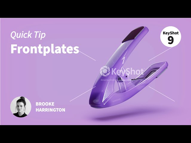 KeyShot Quick Tip - Frontplates