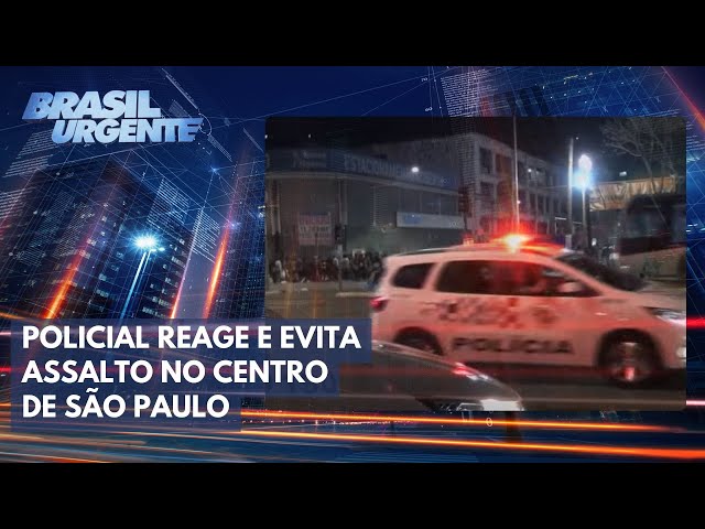 Policial reage e evita assalto no centro de São Paulo