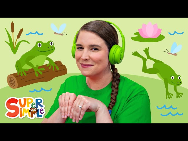 Five Little Speckled Frogs | Imagination Time With Caitie | Pond Life and STEM for Kids!