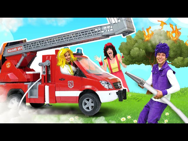 The Fire Truck song for kids! Nursery rhymes for kids & Kids songs. Street vehicles songs for kids.