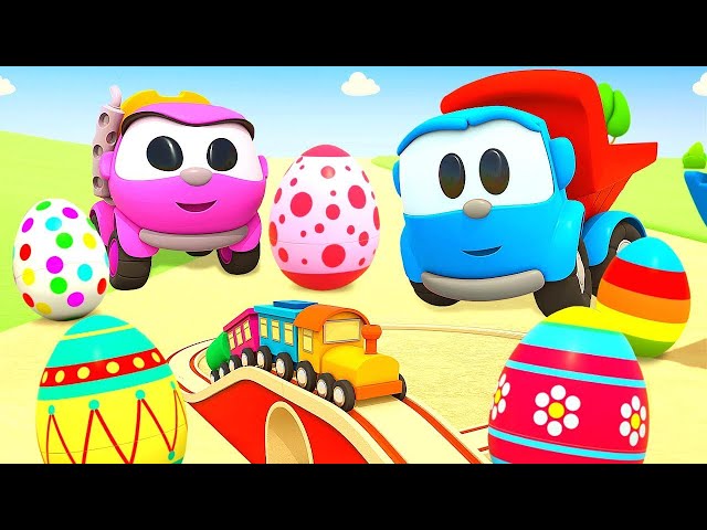 🔴🔴 Car cartoons full episodes & learning baby cartoons - Leo the Truck & surprise eggs.