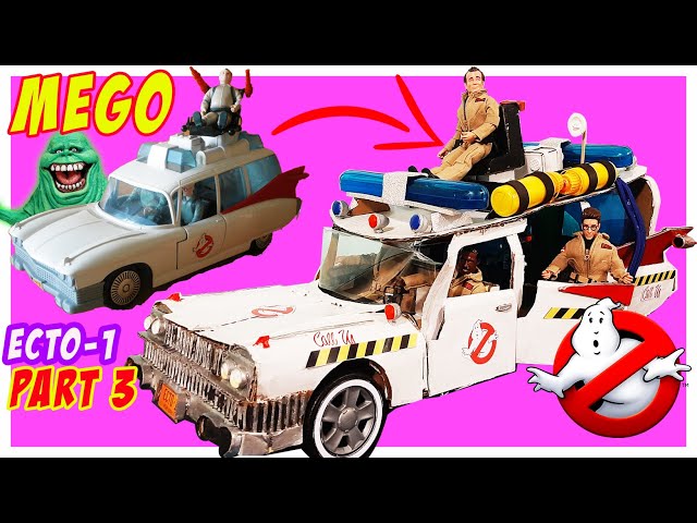 Part 3 Dollar store and Cardboard Ghostbusters ecto 1 for Mego action figures 8 inch tall