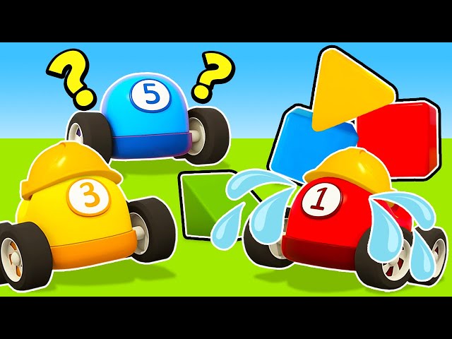 The racing cars build garages. Full episodes of car cartoons for kids. Cars and trucks for kids.