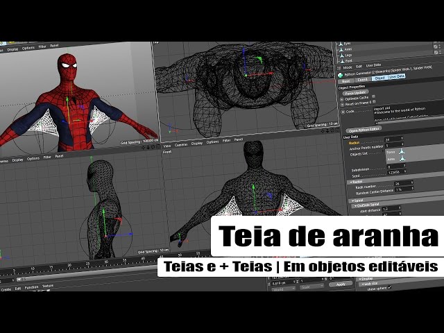 Criando teia de aranha -  Tutorial cinema 4D / Português - F.P