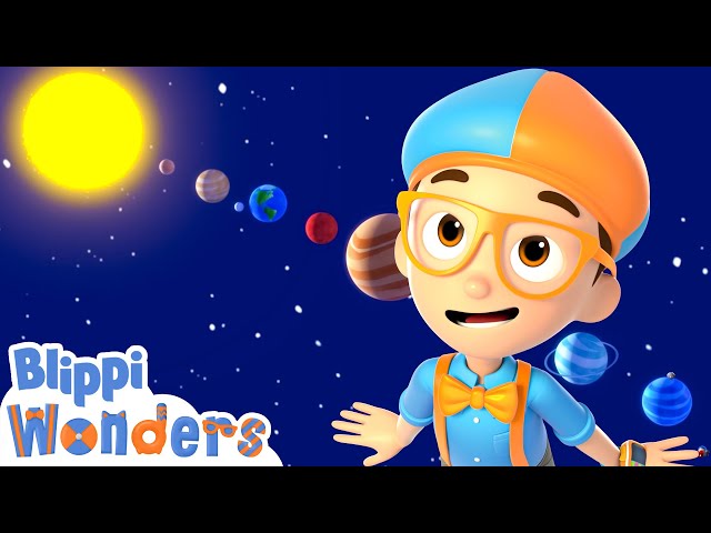Blippi gets a tour of our Solar System ! | Blippi Wonders Educational Videos for Kids