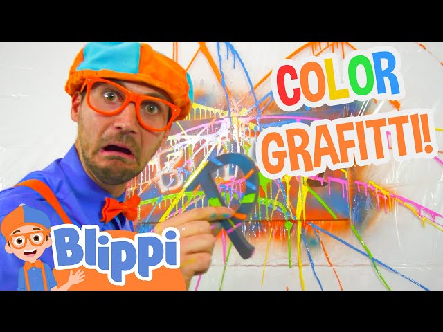 Blippi Learns Colors and How To Graffiti! | Blippi Full Episodes