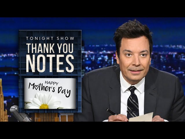 Thank You Notes: New Planet of the Apes Movie, Mother's Day | The Tonight Show Starring Jimmy Fallon