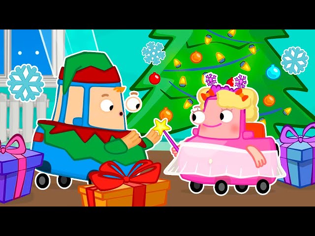 The Wheelzy Family celebrates CHRISTMAS! Funny cartoons for kids. Cartoon cars and trucks for kids.