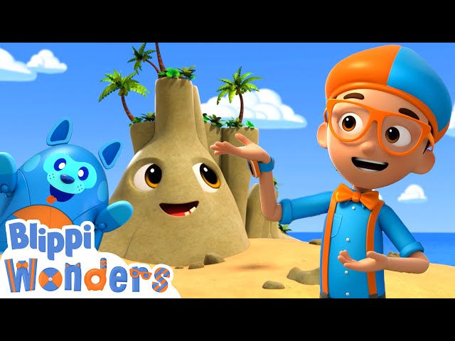 Blippi Explores an Island in the Ocean! - Blippi Wonders | Educational Cartoons for Kids