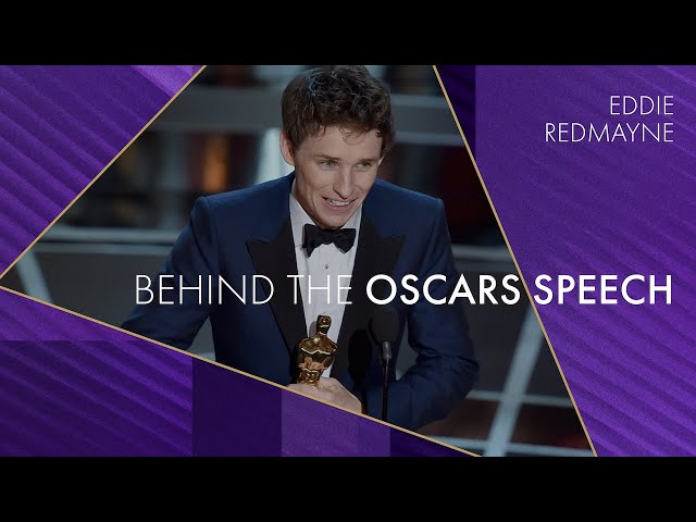 Eddie Redmayne | Behind the Oscars Speech | Best Actor