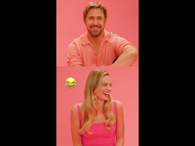 expect CHAOS in the Ryan Gosling & Margot Robbie interview #shorts #barbie