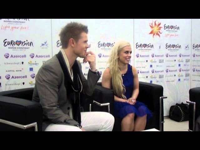 ESCKAZ live in Baku Greta Salóme & Jónsi Iceland interview in Russian/English