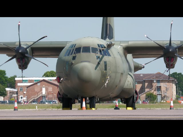 C-130 Hercules ahead of their retirement (Princess Anne in a helicopter)
