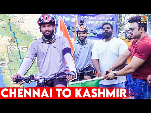 Cycle-ல Chennai To Kashmir 🤩 Ride for a Cause | Global Warming | Indiaglitz Special