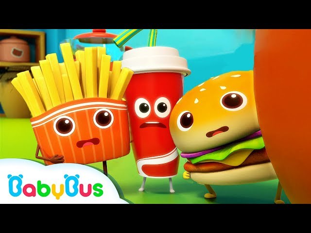 Hamburger and His Friends | Food Song | Nursery Rhymes | Kids Songs | Kids Cartoon | BabyBus