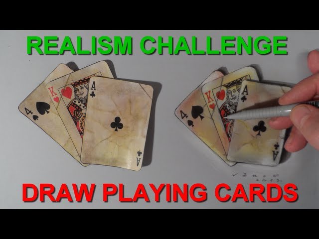 Realism Challenge 6# Drawing Old Playing Cards, Time Lapse